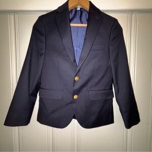 Class Club Boy’s 10 Modern Fit Navy Blue Blazer Sport Coat Preppy Old Money